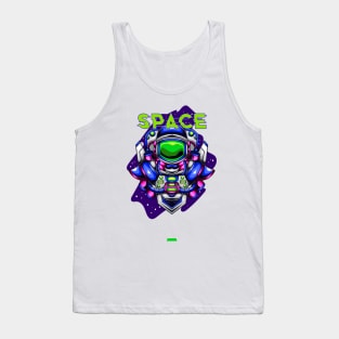 Space Time  Robot Astronaut Tank Top